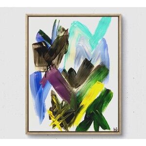 WS original monochromatic painting 14X11  heavy Gallery Paper acrylic modern art